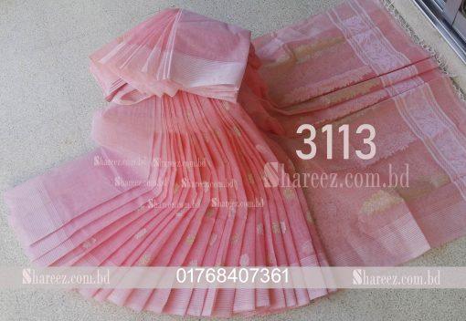 Cotton Saree Nokshi Work 3113