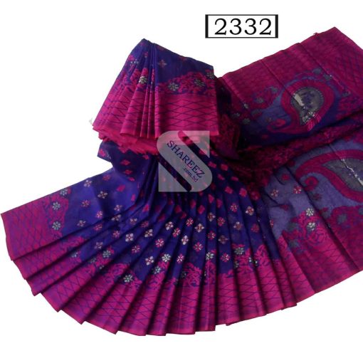 Half Silk Jamdani Saree 2332