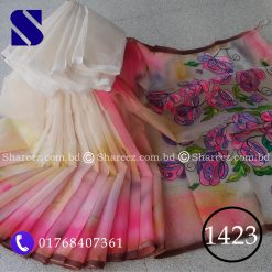 Painted Half Silk Sharee 1423
