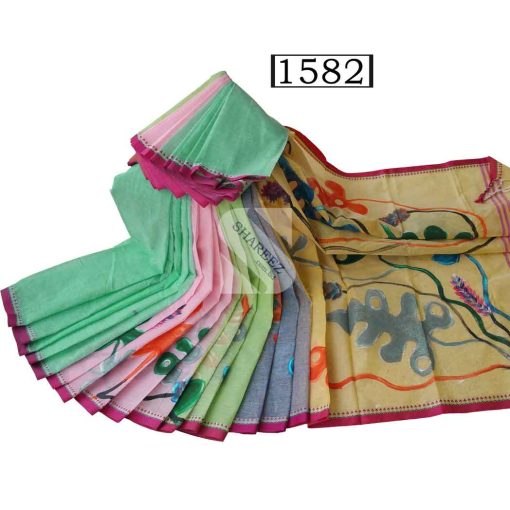 Painted Cotton Sharee 1582