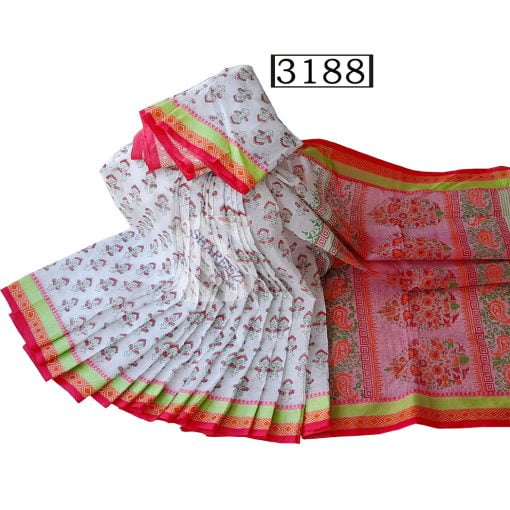 Hand Block Saree 3188