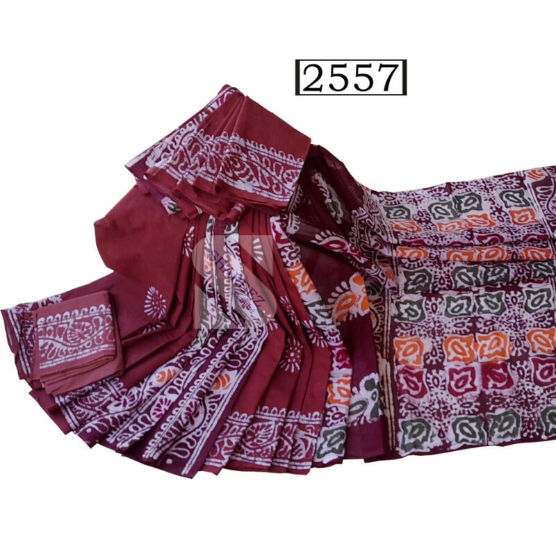 2557 Batik Cotton Saree 2557 || Shareez.com.bd