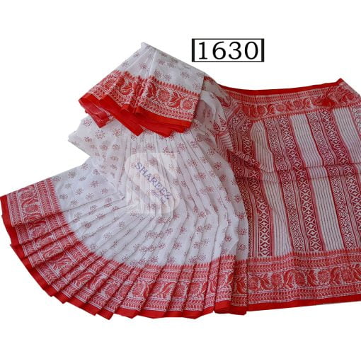 Hand Block Cotton Saree 1630