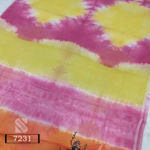 Tangail Silk Screen Print Saree 7131