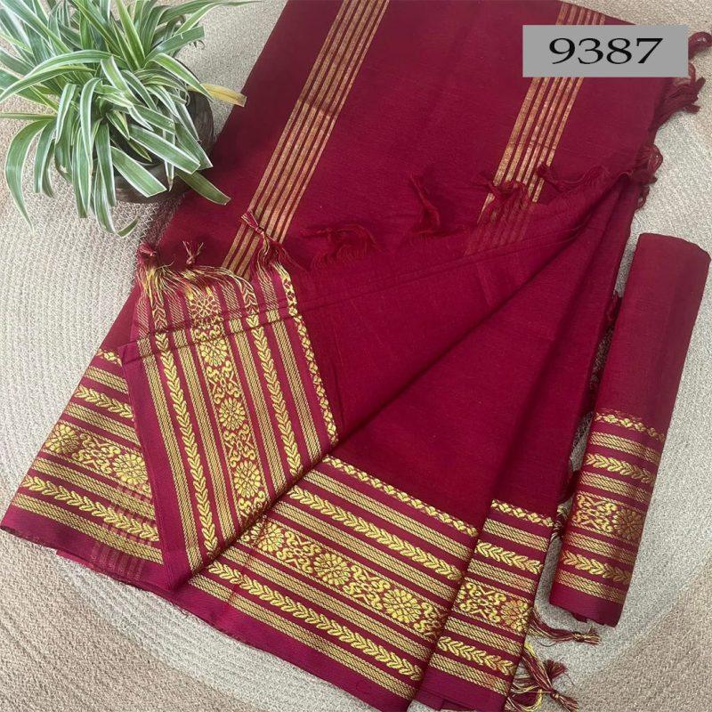 Soft Cotton Saree [Code-9387] || Shareez.com.bd