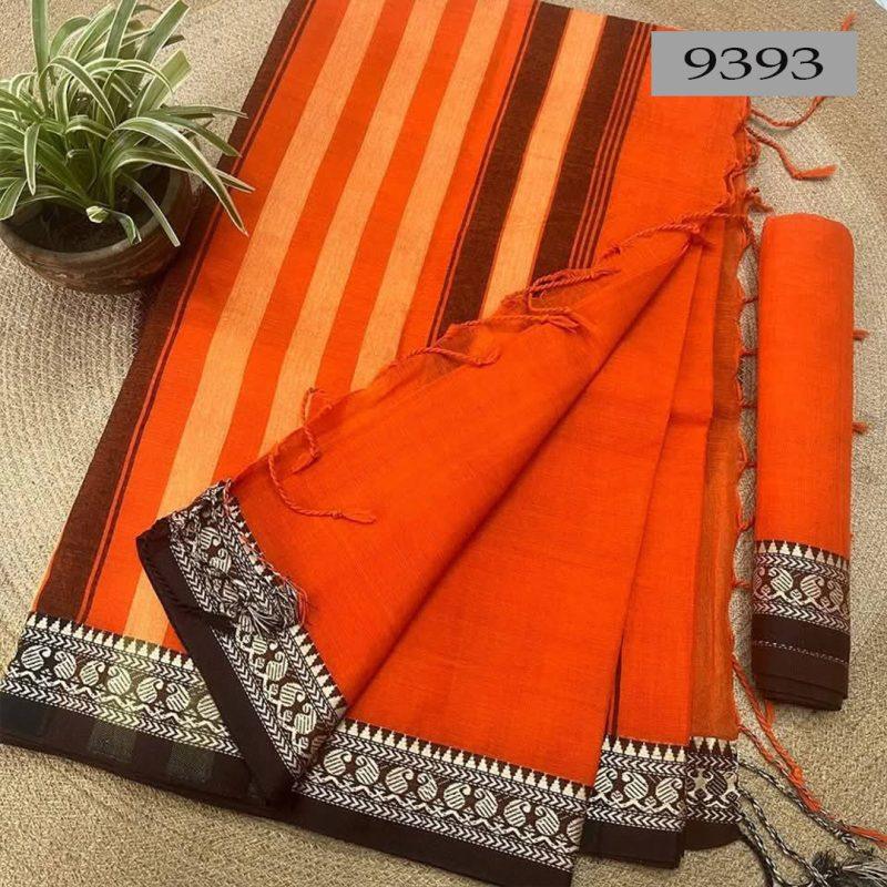 Soft Cotton Saree [Code-9393] || Shareez.com.bd