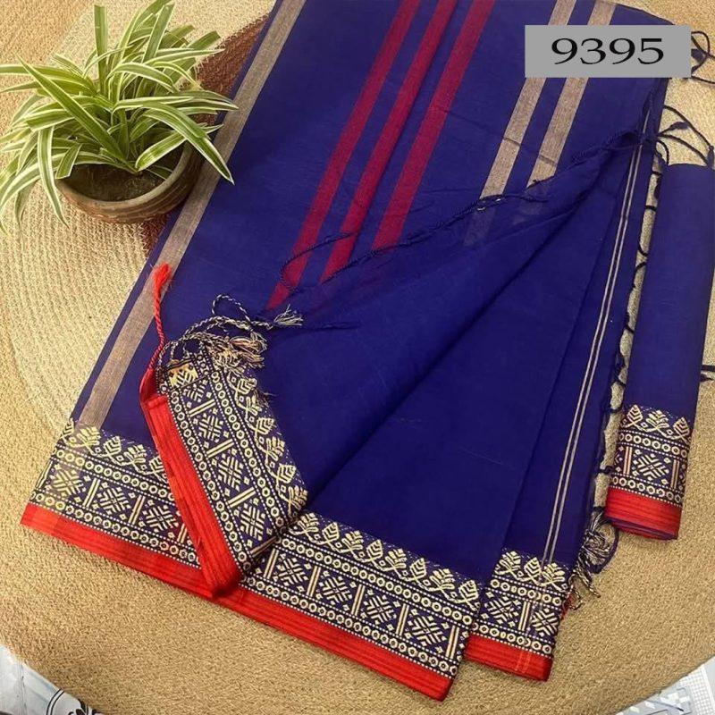 Soft Cotton Saree [Code-9395] || Shareez.com.bd